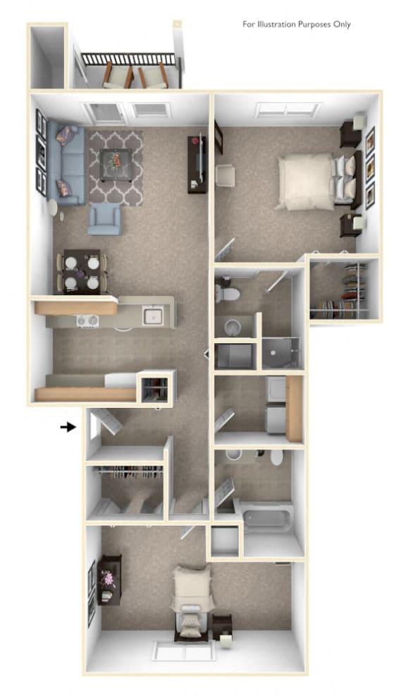 1 & 2Bedroom Apartments in Bellevue, NE Colonial Pointe at Fairview
